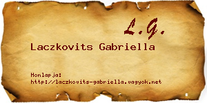 Laczkovits Gabriella névjegykártya